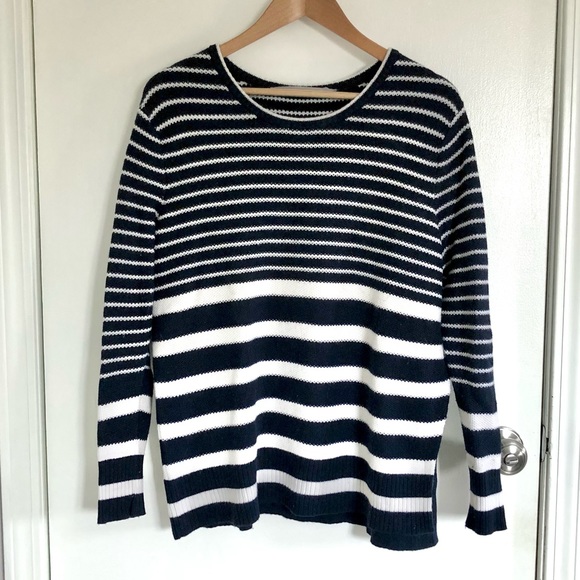 LAST CHANCE: Athleta Women’s Kennewick Wool Blend Slit Striped Crewneck Small - Picture 3 of 10